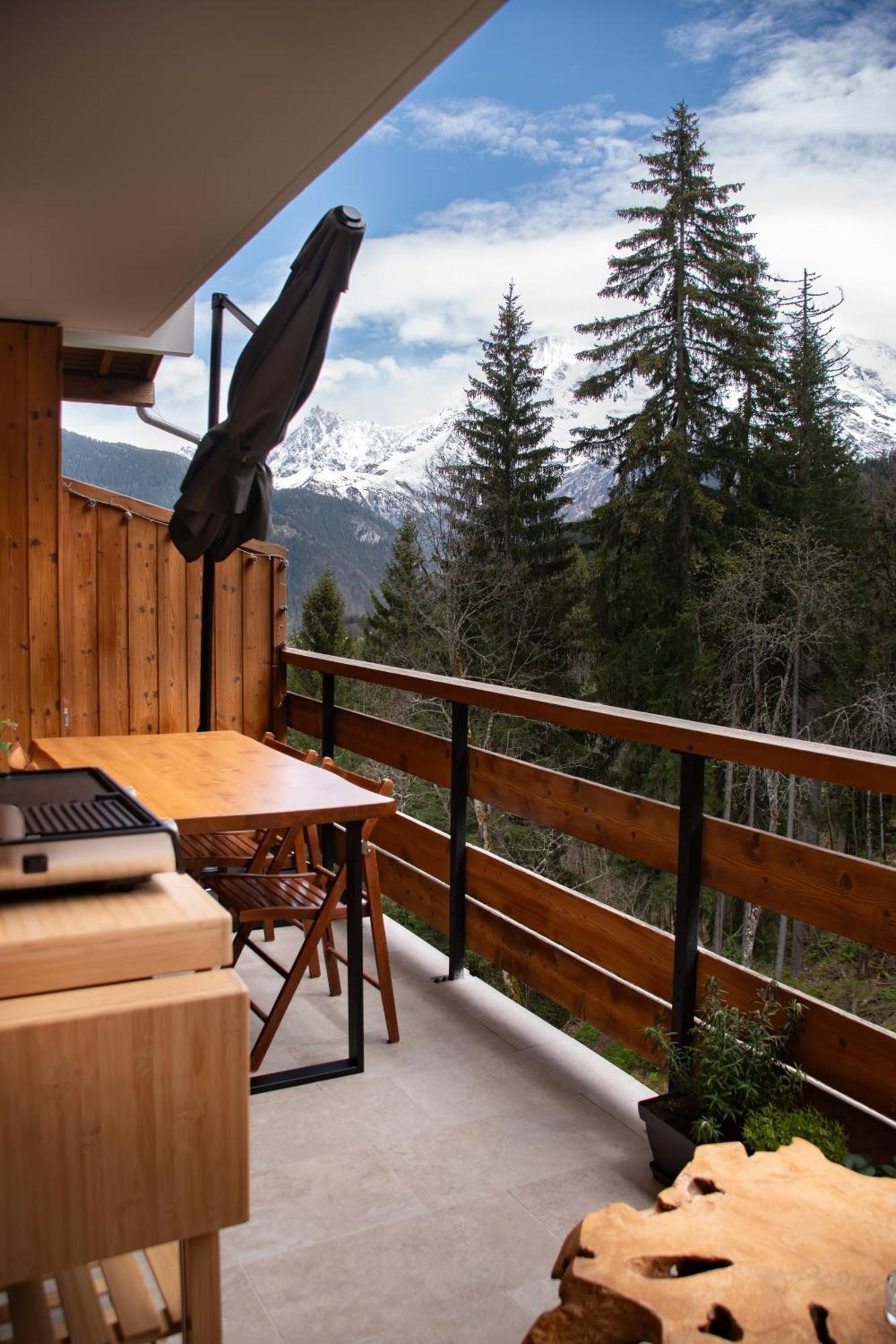 Studio Cabine Au Loup Blanc Avec Vue Mont Blanc Сен-Жерве-Ле-Бэн Экстерьер фото