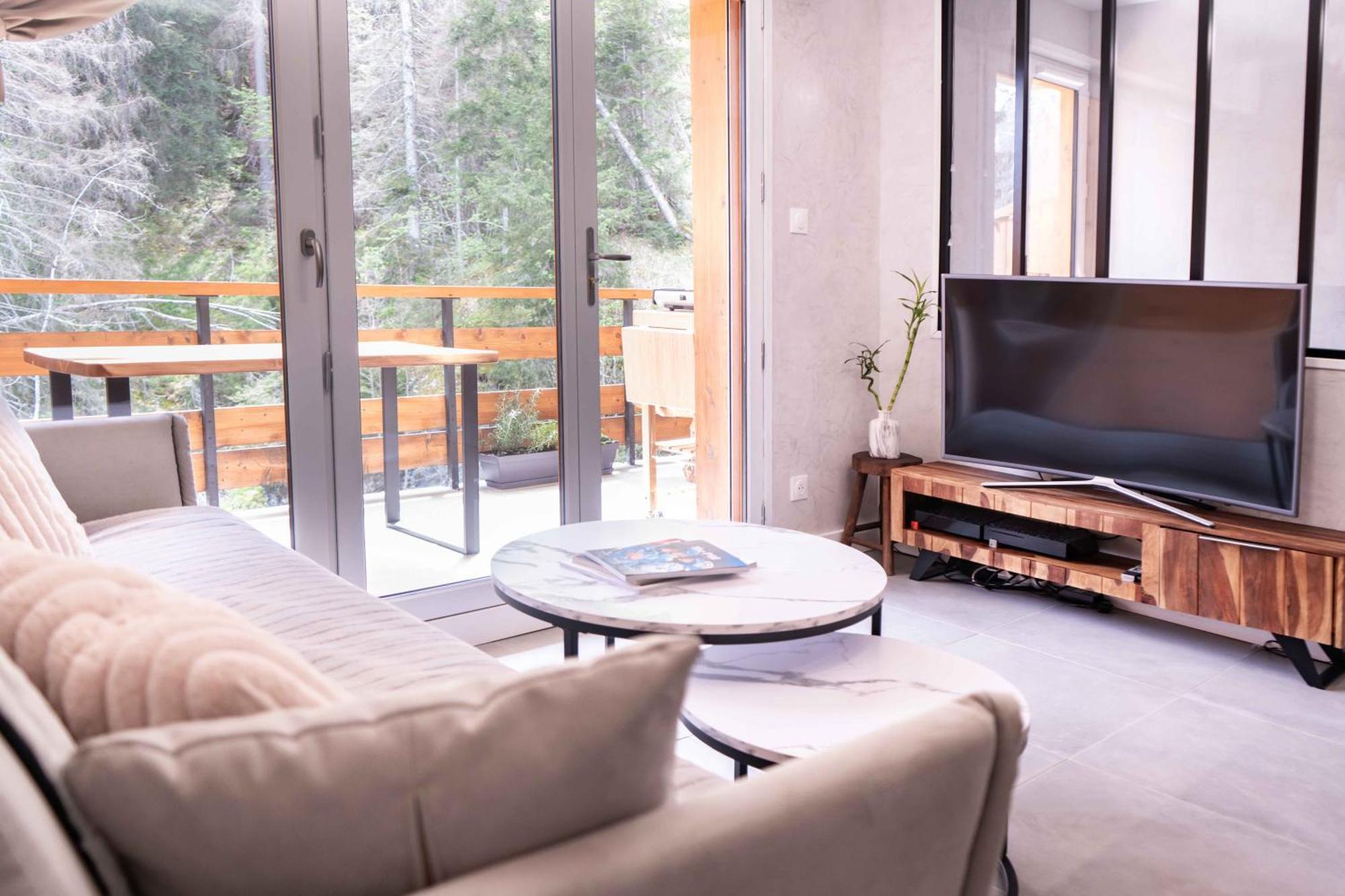 Studio Cabine Au Loup Blanc Avec Vue Mont Blanc Сен-Жерве-Ле-Бэн Экстерьер фото